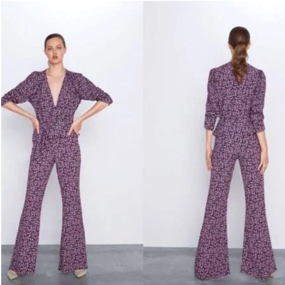 NEW Zara limited edition 100% viscose floral print pants